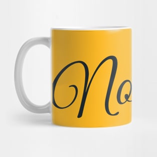 Urban Word 'No Cap' in Black Lettering Mug